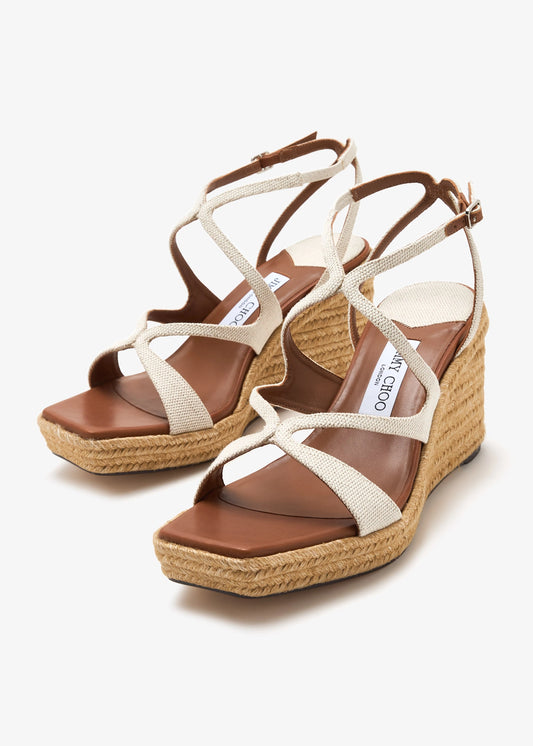 JIMMY CHOO   Ayla 85 wedge sandals
