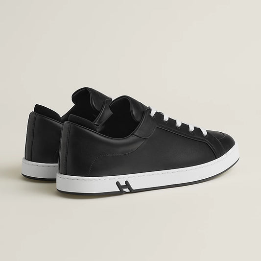 Noir - Blanc/Gold Kid Sneaker