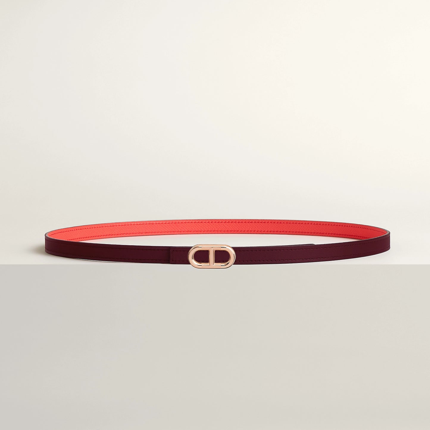 MAILLON H BELT BUCKLE & REVERSIBLE LEATHER STRAP 13 MM