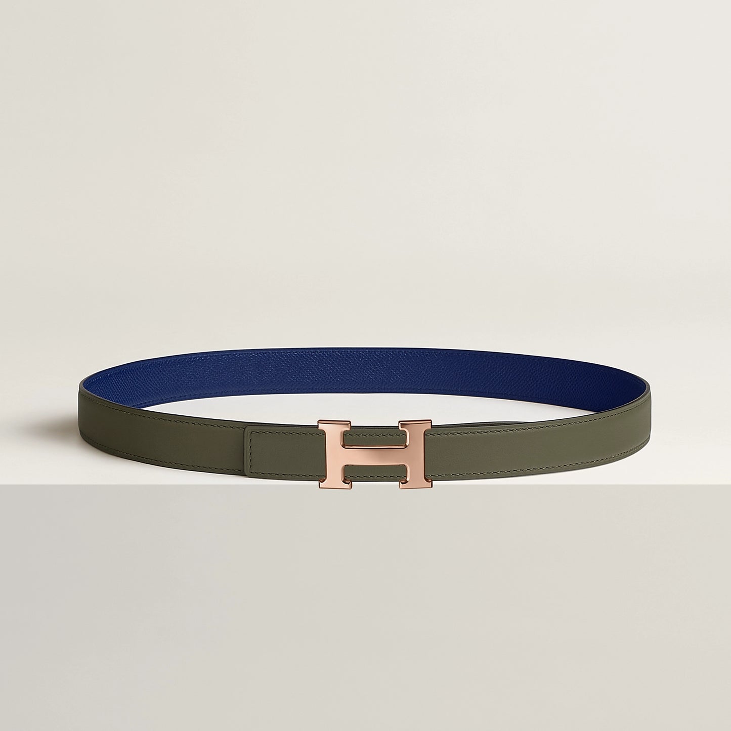 MINI H BELT BUCKLE & REVERSIBLE LEATHER STRAP 24 MM