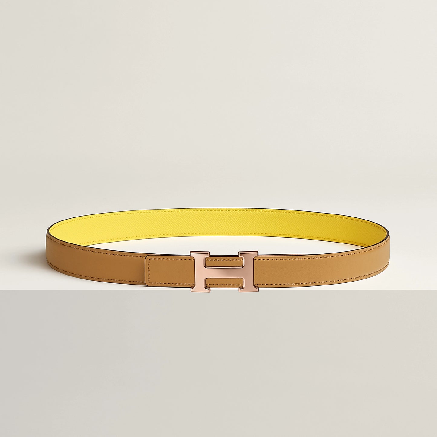 MINI H BELT BUCKLE & REVERSIBLE LEATHER STRAP 24 MM