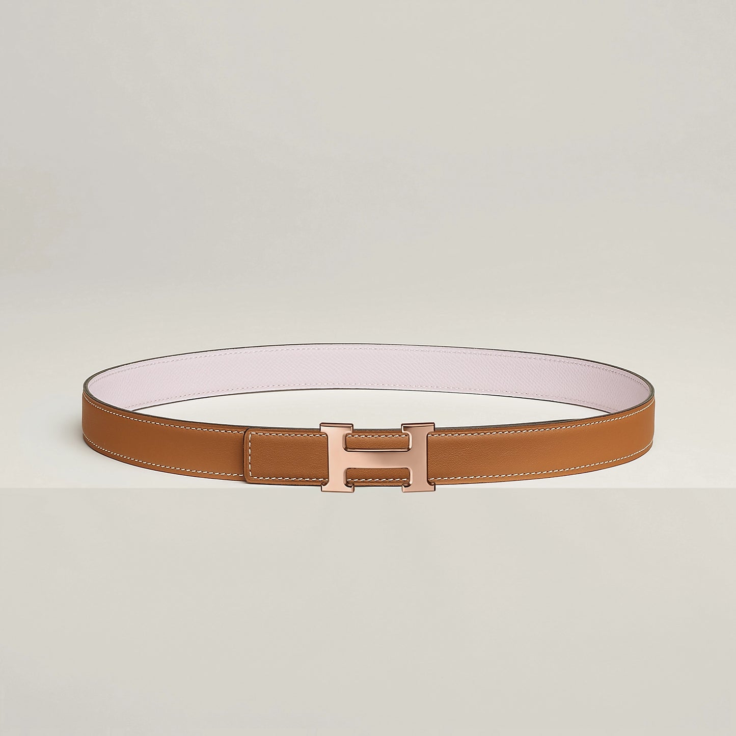 MINI H BELT BUCKLE & REVERSIBLE LEATHER STRAP 24 MM