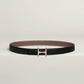MORS H BELT BUCKLE & REVERSIBLE LEATHER STRAP 24 MM