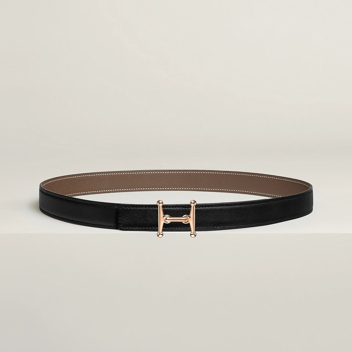 MORS H BELT BUCKLE & REVERSIBLE LEATHER STRAP 24 MM