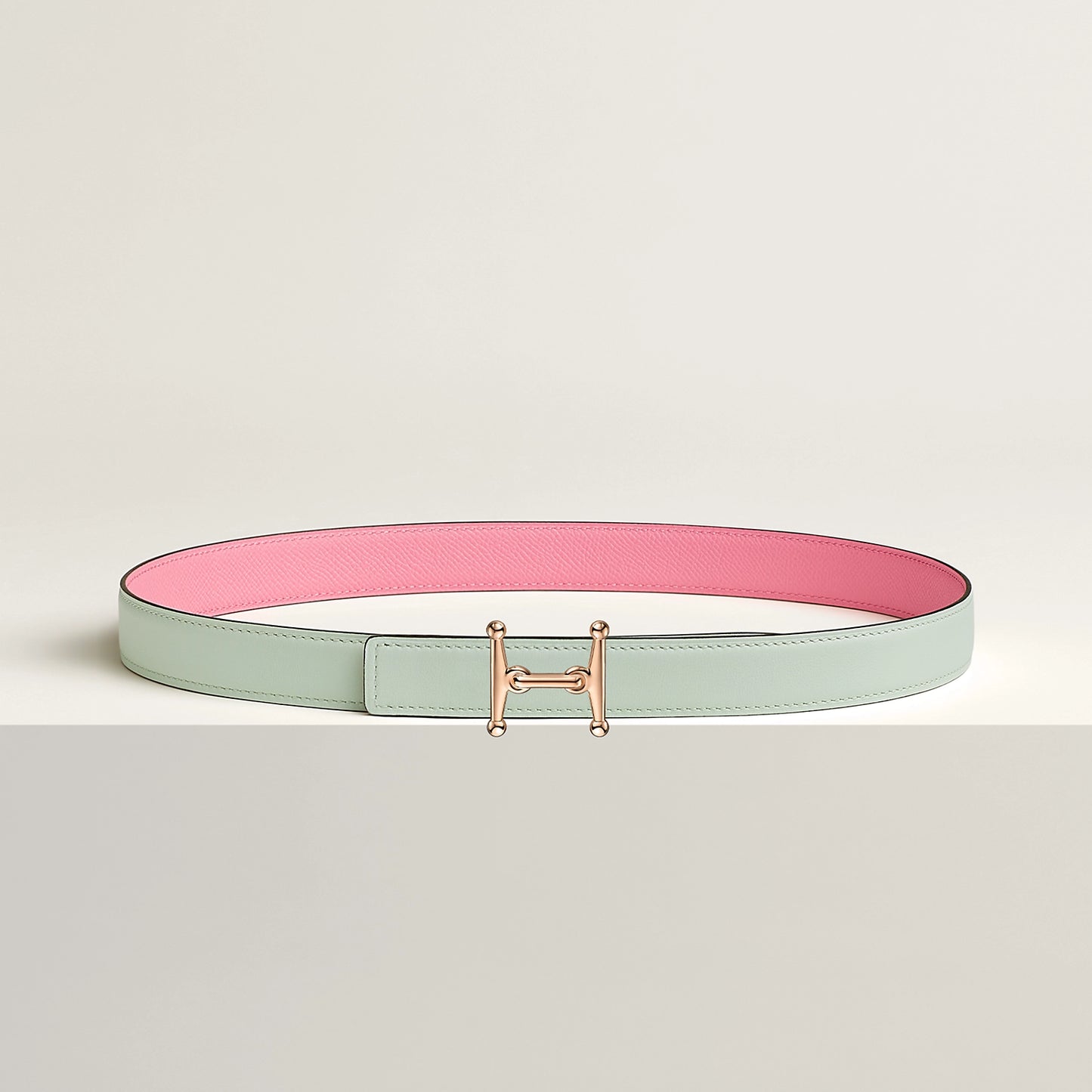 MORS H BELT BUCKLE & REVERSIBLE LEATHER STRAP 24 MM
