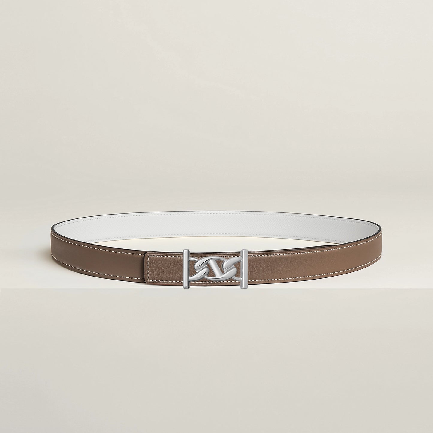 MY H BELT BUCKLE & REVERSIBLE LEATHER STRAP 24 MM