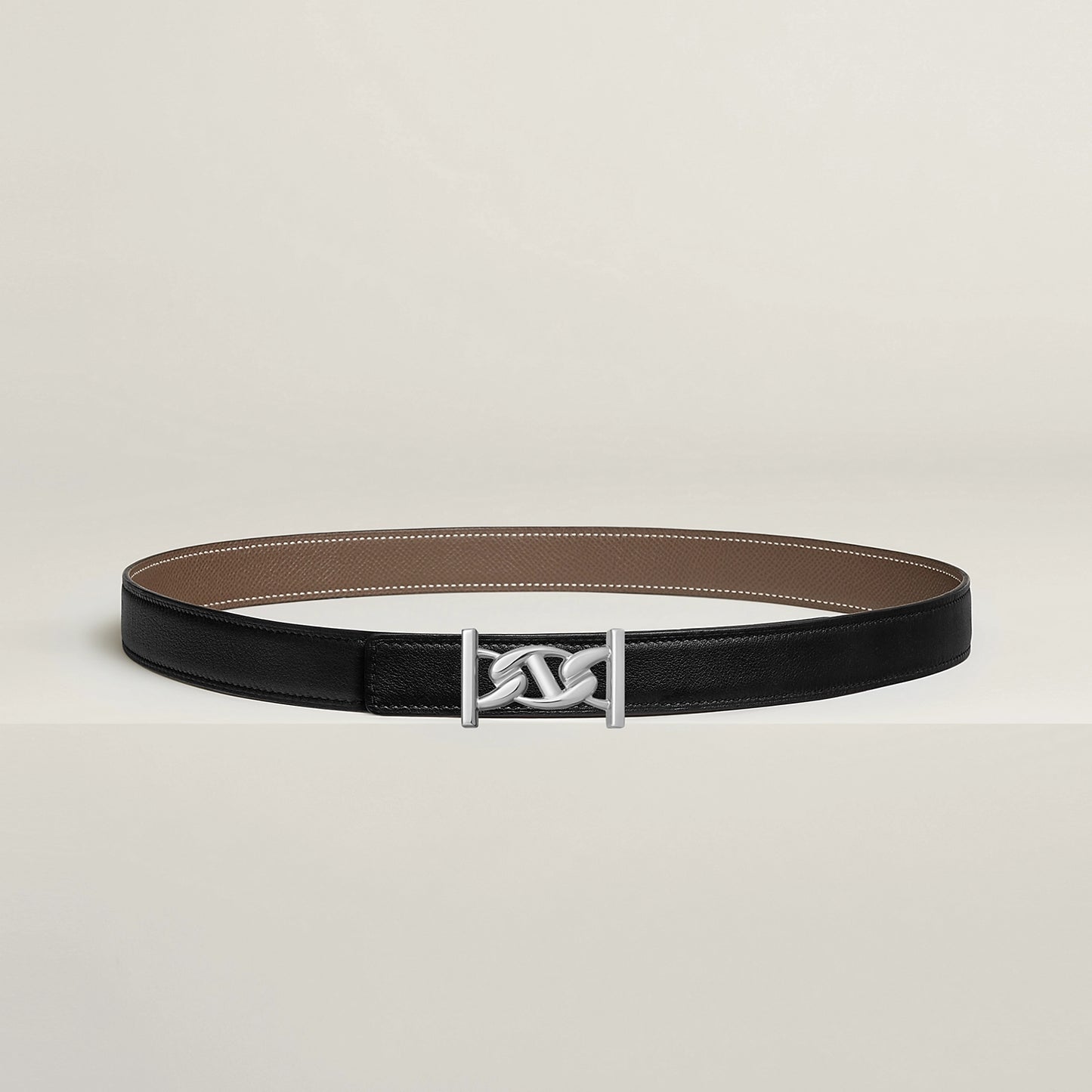 MY H BELT BUCKLE & REVERSIBLE LEATHER STRAP 24 MM