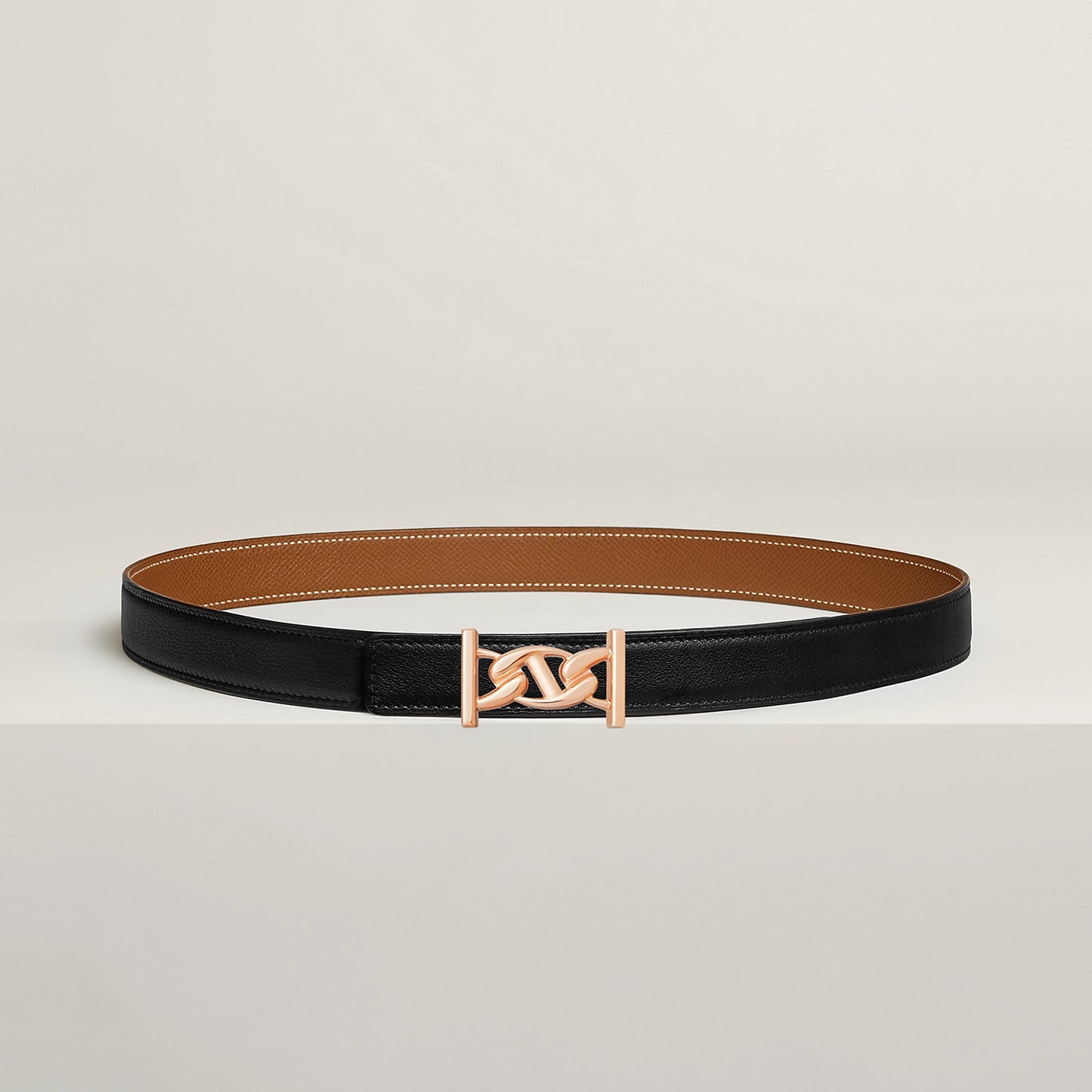 MY H BELT BUCKLE & REVERSIBLE LEATHER STRAP 24 MM