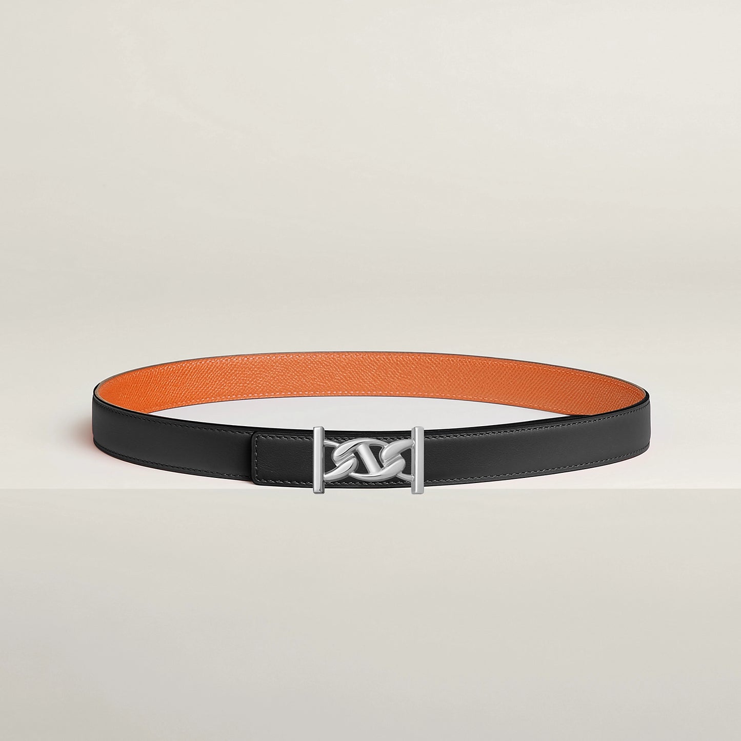 MY H BELT BUCKLE & REVERSIBLE LEATHER STRAP 24 MM