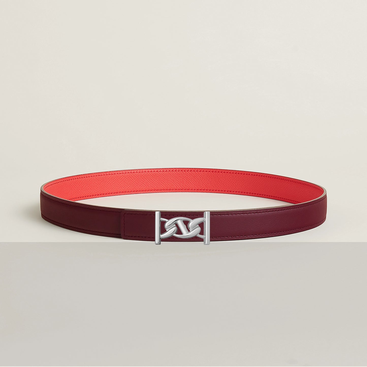 MY H BELT BUCKLE & REVERSIBLE LEATHER STRAP 24 MM