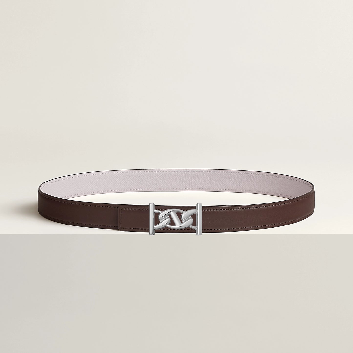 MY H BELT BUCKLE & REVERSIBLE LEATHER STRAP 24 MM