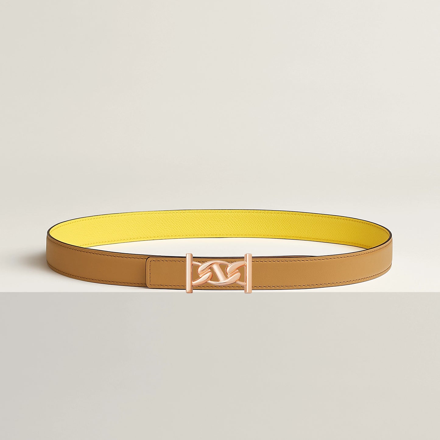 MY H BELT BUCKLE & REVERSIBLE LEATHER STRAP 24 MM