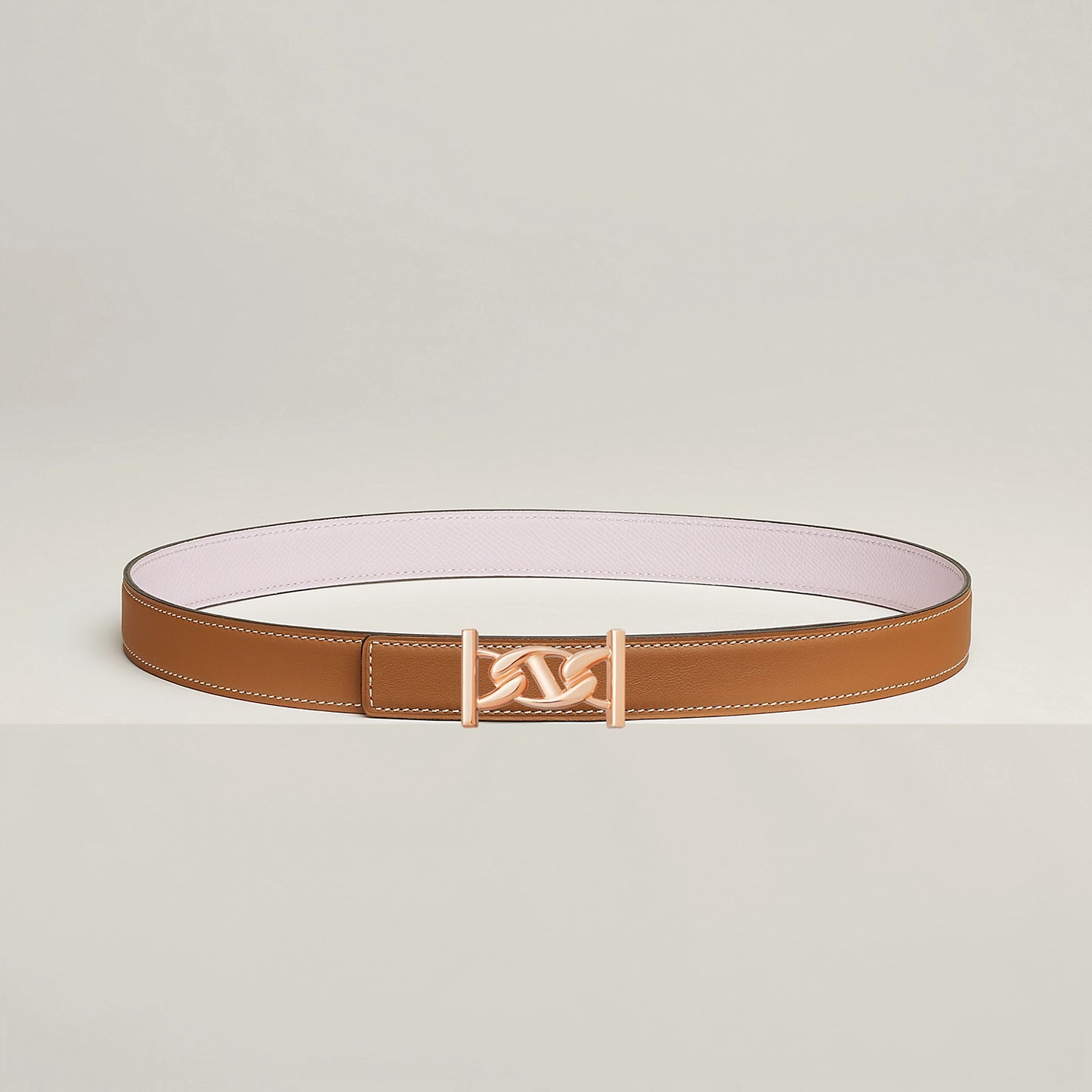 MY H BELT BUCKLE & REVERSIBLE LEATHER STRAP 24 MM
