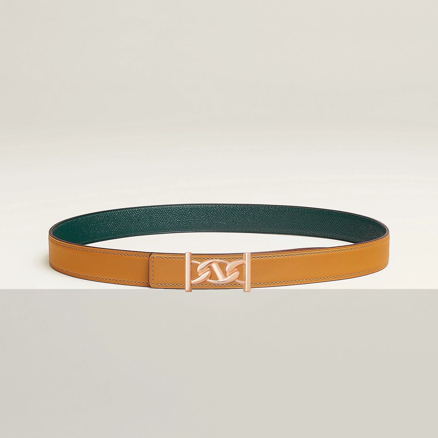 MY H BELT BUCKLE & REVERSIBLE LEATHER STRAP 24 MM