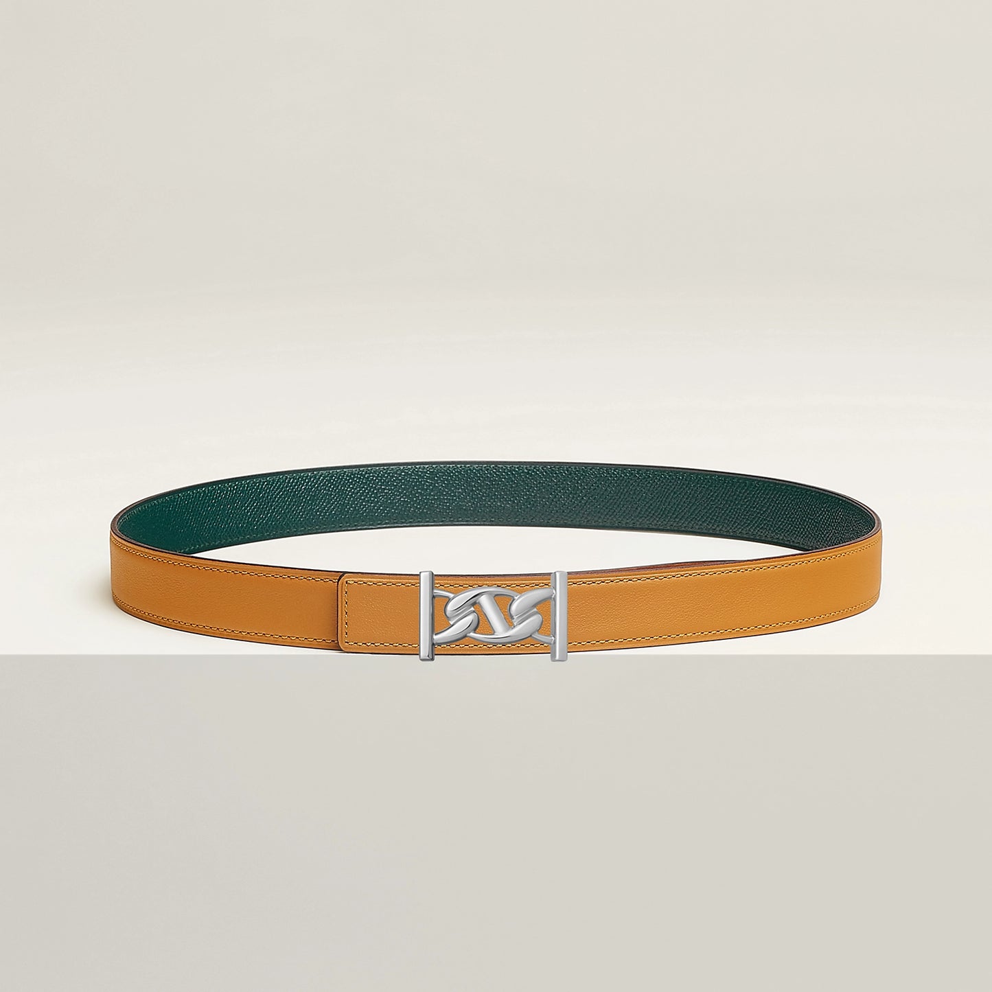 MY H BELT BUCKLE & REVERSIBLE LEATHER STRAP 24 MM