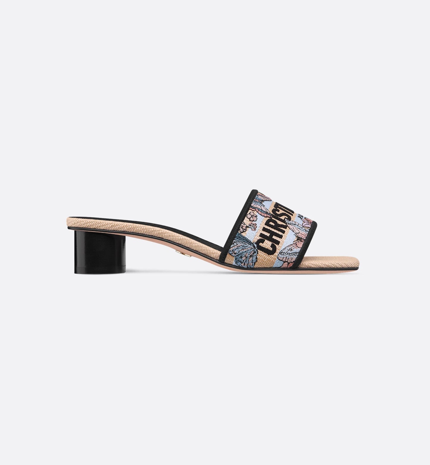 White Multicolor Dway Heeled Slide