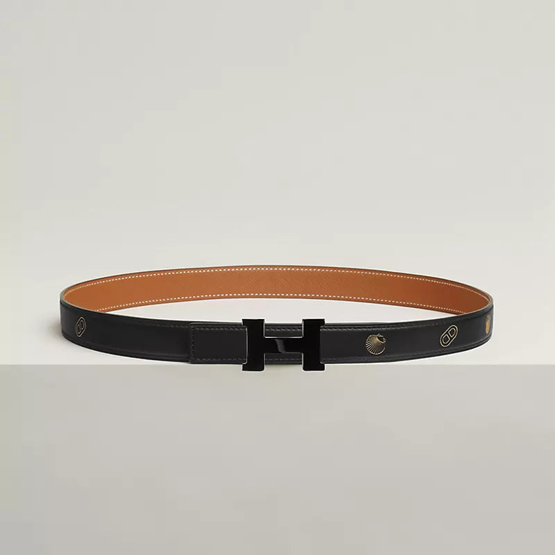 Mini Constance So Black Belt Buckle & Reversible Leather Strap 24 MM