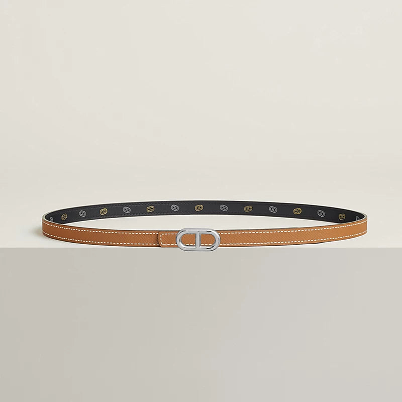 Maillon H Belt Buckle & Reversible Leather Strap 13 MM