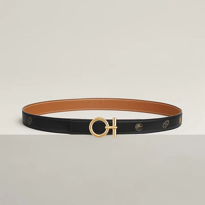 Flot belt Buckle & Hermès Sur Mer Reversible Leather Strap 24 MM