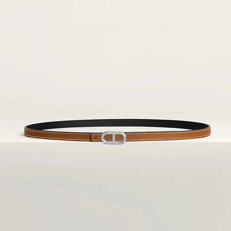 Maillon H Belt Buckle & Reversible Leather Strap 13 MM