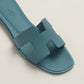 Bleu Minéral - Beige Perlino Oran sandal
