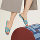 Bleu Minéral - Beige Perlino Oran sandal