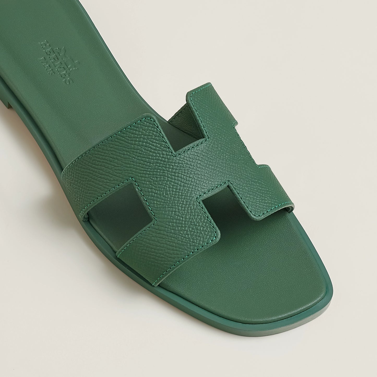 Vert Lierre - Orange Corail Oran sandal