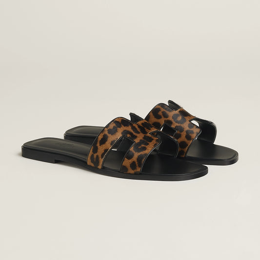Gold/Noir Oran sandal