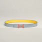 Mini Constance Guillochee Belt Buckle & Reversible Leather Strap 24 MM