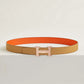 H Belt Buckle & Reversible Leather Strap 32 MM