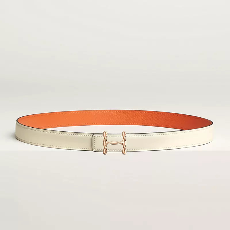H Torsade Belt Buckle & Reversible Leather Strap 24 MM
