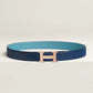 H Belt Buckle & Reversible Leather Strap 32 MM