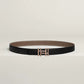 H au Carre Twist Belt Buckle & Reversible Leather Strap 24 MM