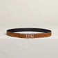 H au Carre Twist Belt Buckle & Reversible Leather Strap 24 MM