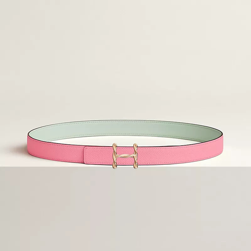 H Torsade Belt Buckle & Reversible Leather Strap 24 MM