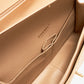Caviar Quilted Medium Double Flap Beige