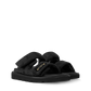 Beige - Black Pool Pillow Flat Comfort Mule