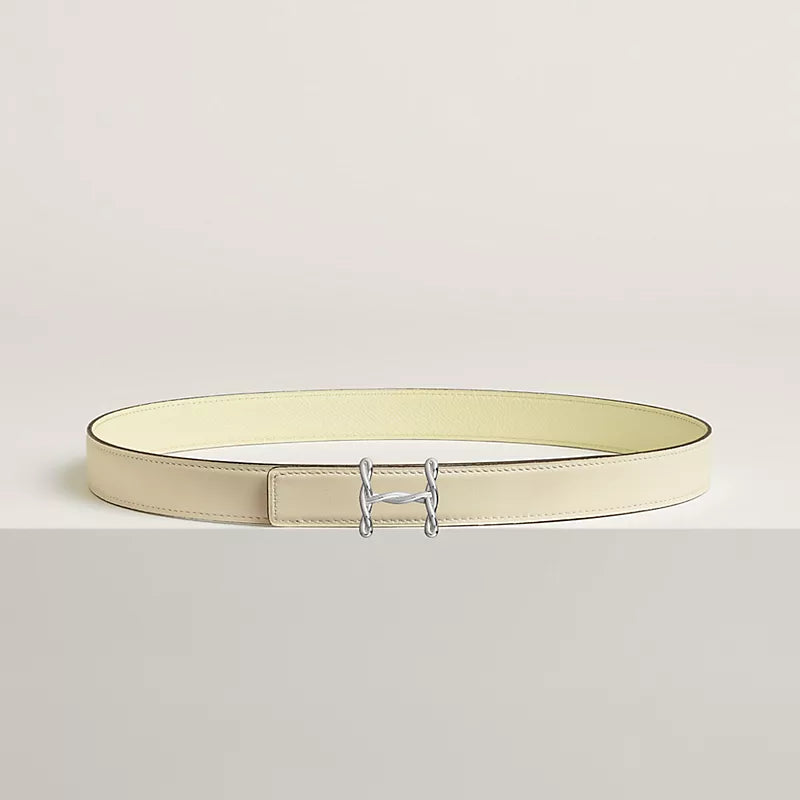 H Torsade Belt Buckle & Reversible Leather Strap 24 MM
