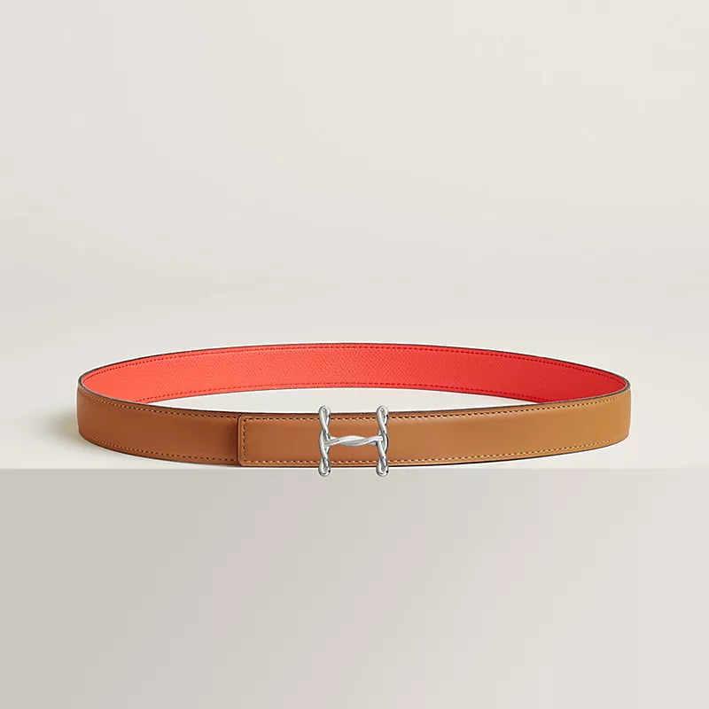 H Torsade Belt Buckle & Reversible Leather Strap 24 MM