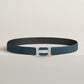 H Belt Buckle & Reversible Leather Strap 32 MM