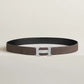 H Belt Buckle & Reversible Leather Strap 32 MM