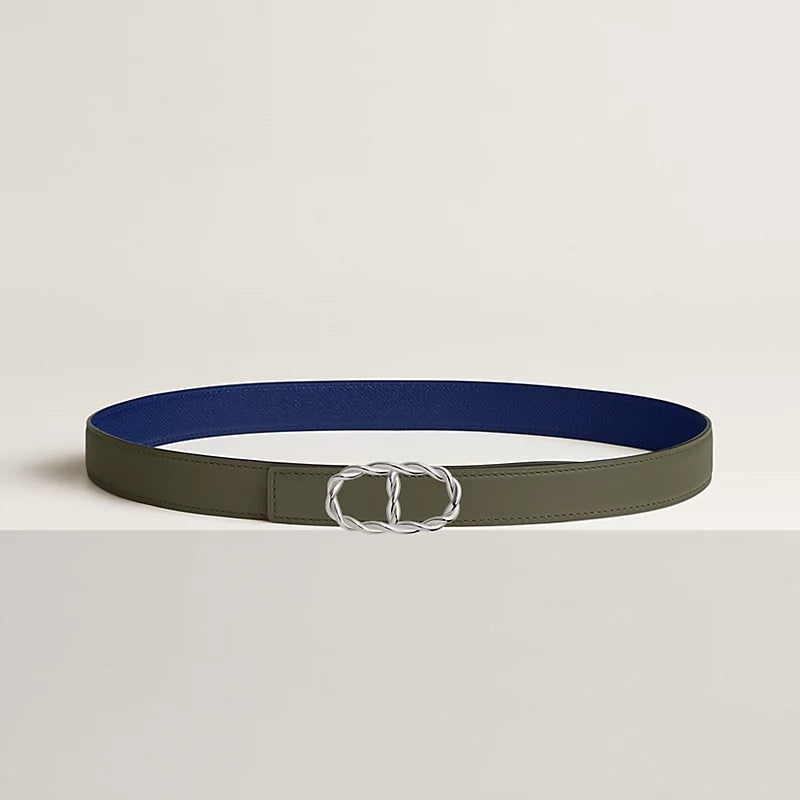 Maillon Torsade Belt Buckle & Reversible Leather Strap 24 MM