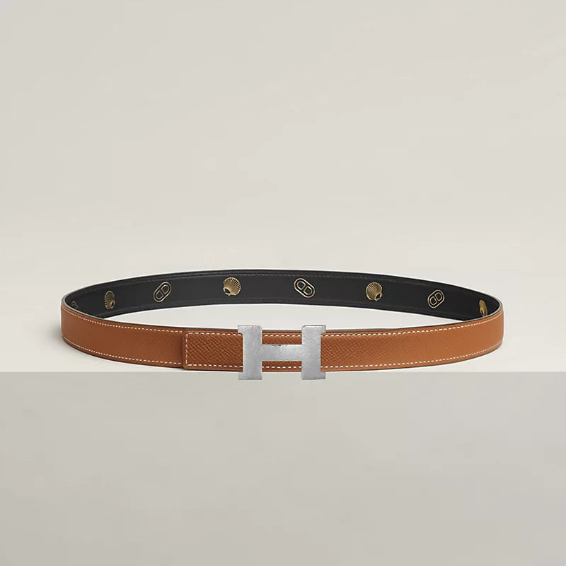 Mini Constance Martelee Belt Buckle & Hermès Sur Mer Reversible Leather Strap 24 MM