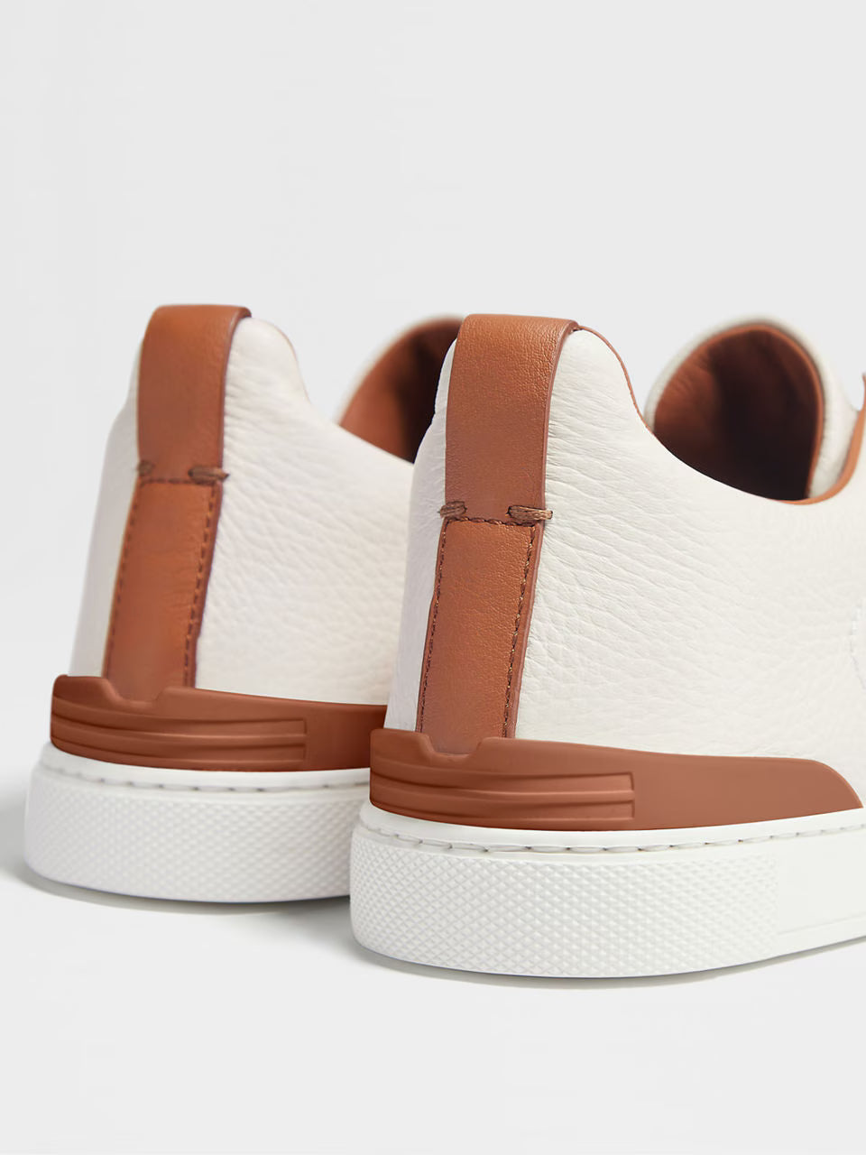 Off White - White  ZEGNA Deerskin Triple Stitch™ Sneakers