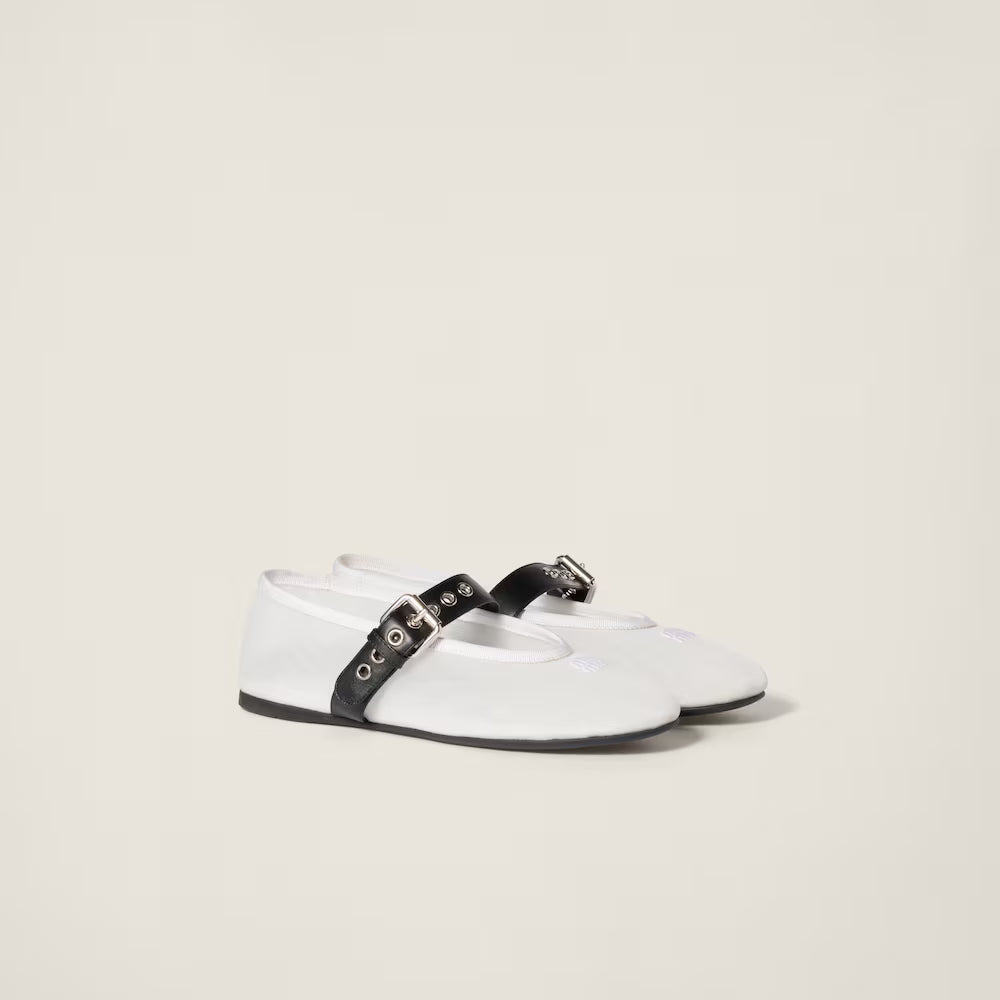 Mesh Fabric Ballerinas
