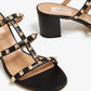 Black - Burgundy Valentino Garavani Rockstud sandals