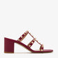 Black - Burgundy Valentino Garavani Rockstud sandals
