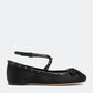 Valentino Garavani Rockstud satin ballerinas