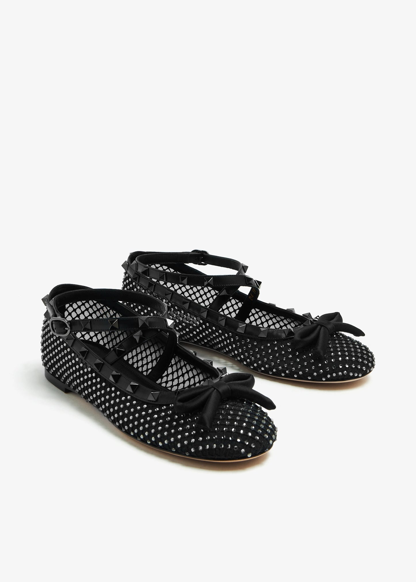 Valentino Garavani Rockstud mesh ballerinas