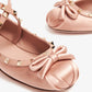 Valentino Garavani Rockstud satin ballerinas